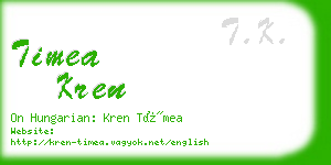 timea kren business card